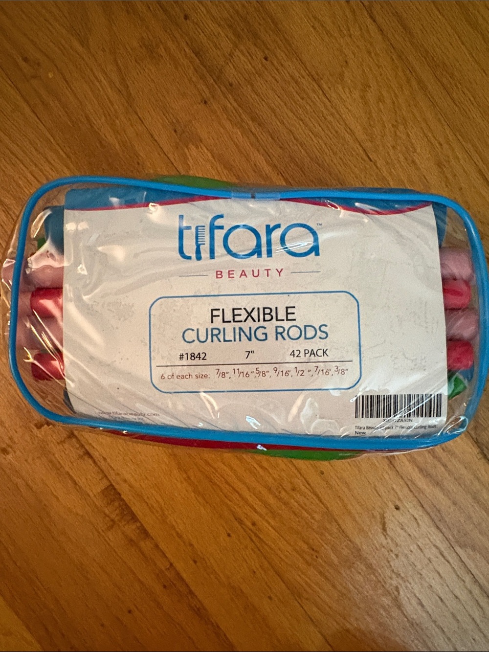 Blue, Pink & Green flexible curling rods